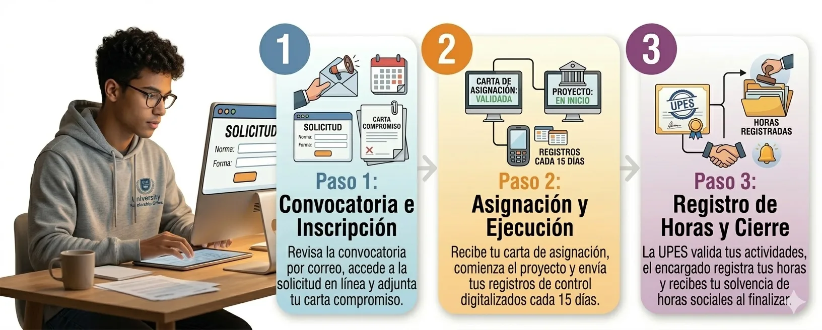 Diagrama de flujo — Prestación de servicio social.